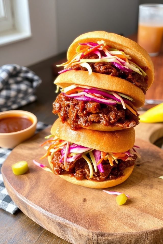 tangy jackfruit barbecue sandwiches