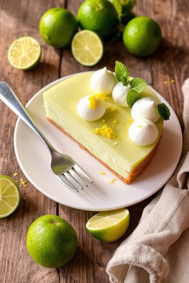 tangy key lime cheesecake