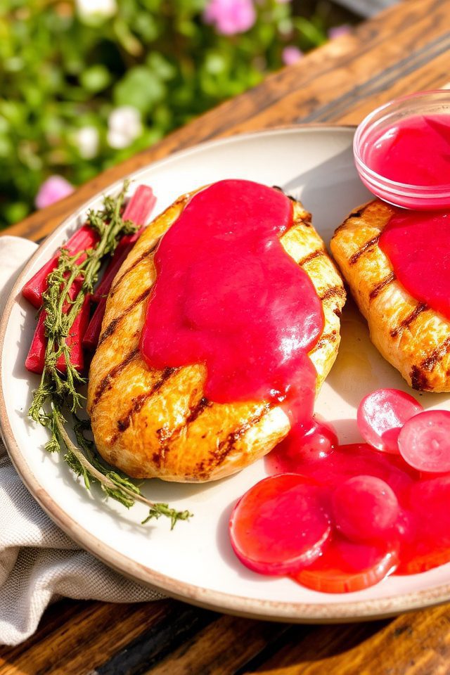 tangy rhubarb chicken barbecue