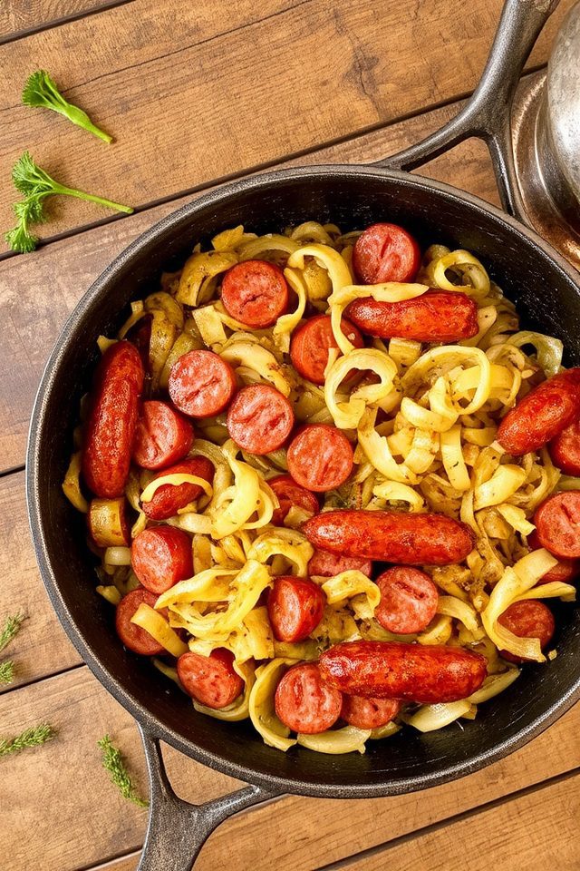 tangy sausage skillet meal