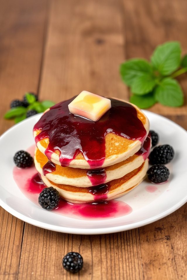 tasty blackberry breakfast sauce