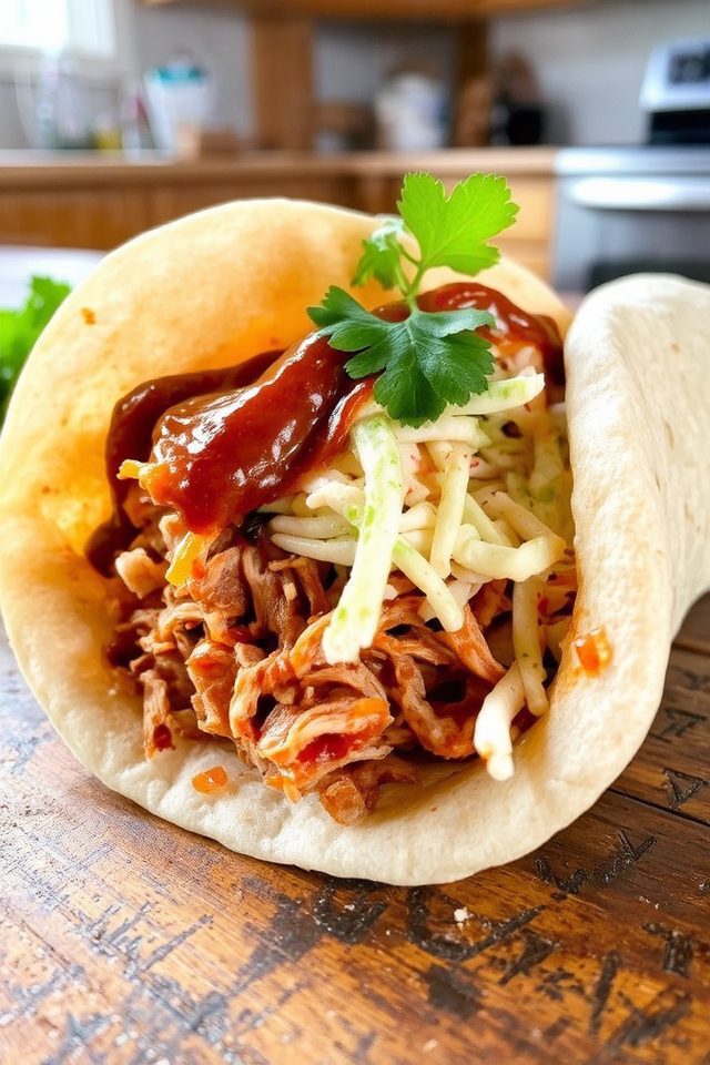 tasty pulled pork wraps