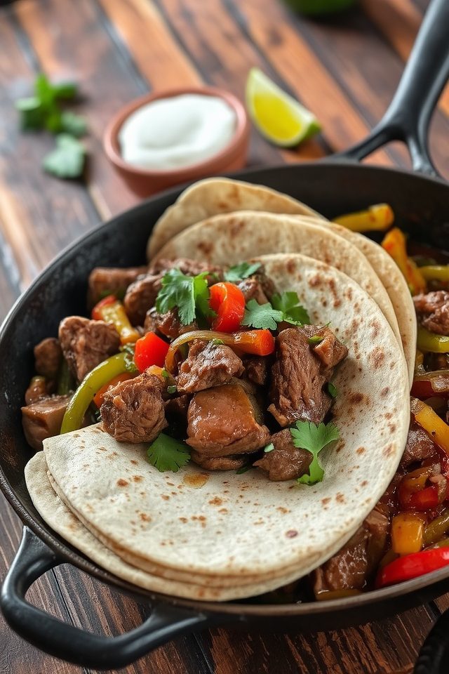 tender beef fajita dish