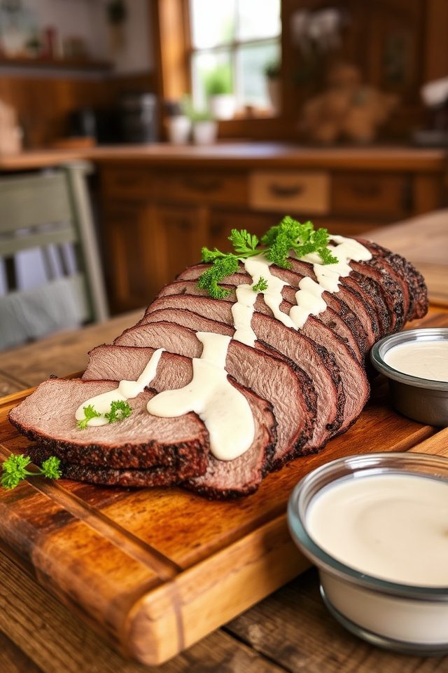 tender beef horseradish dish