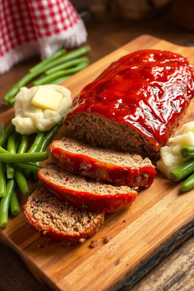 tender beef ketchup glaze