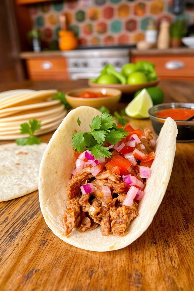 tender pork taco meal