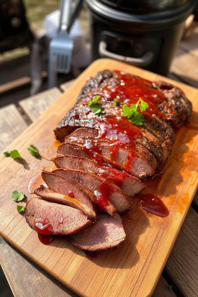 tender smoked brisket dish