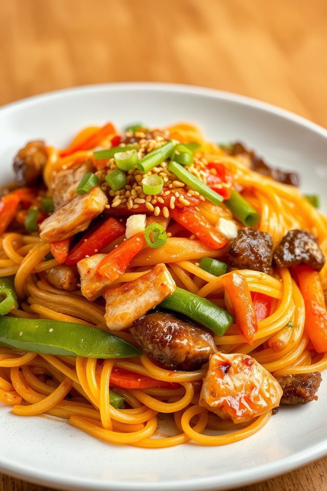 teriyaki noodle stir fry