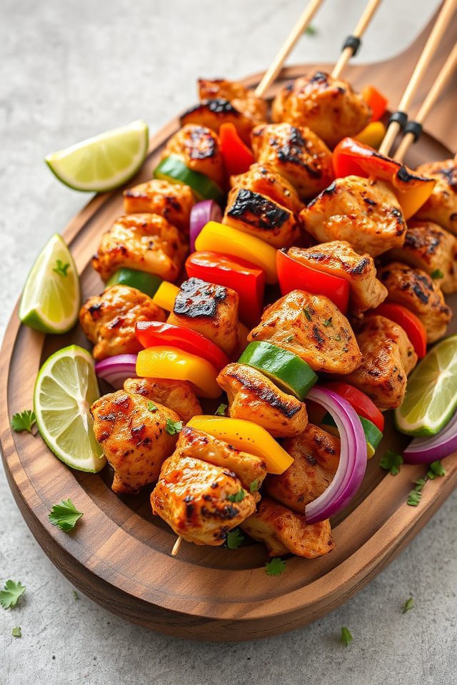 thai chicken vegetable skewers