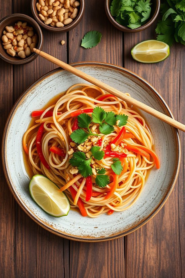 thai vegetarian noodle dish