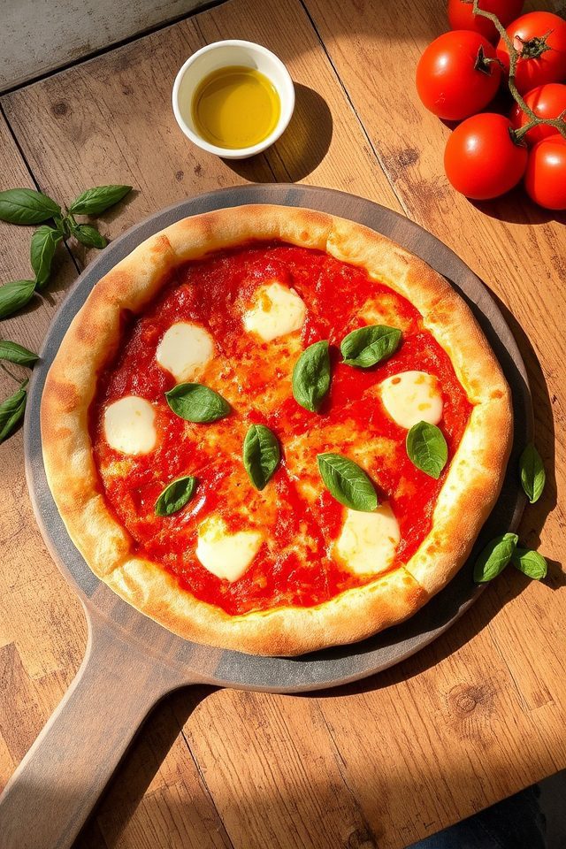 thin crust basil mozzarella