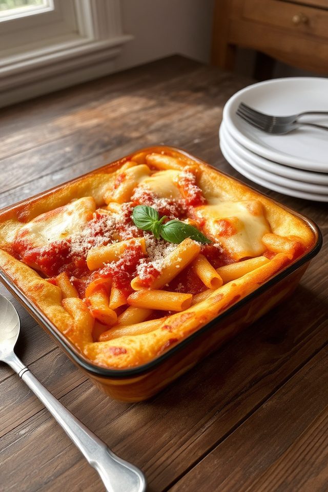 three cheese baked ziti