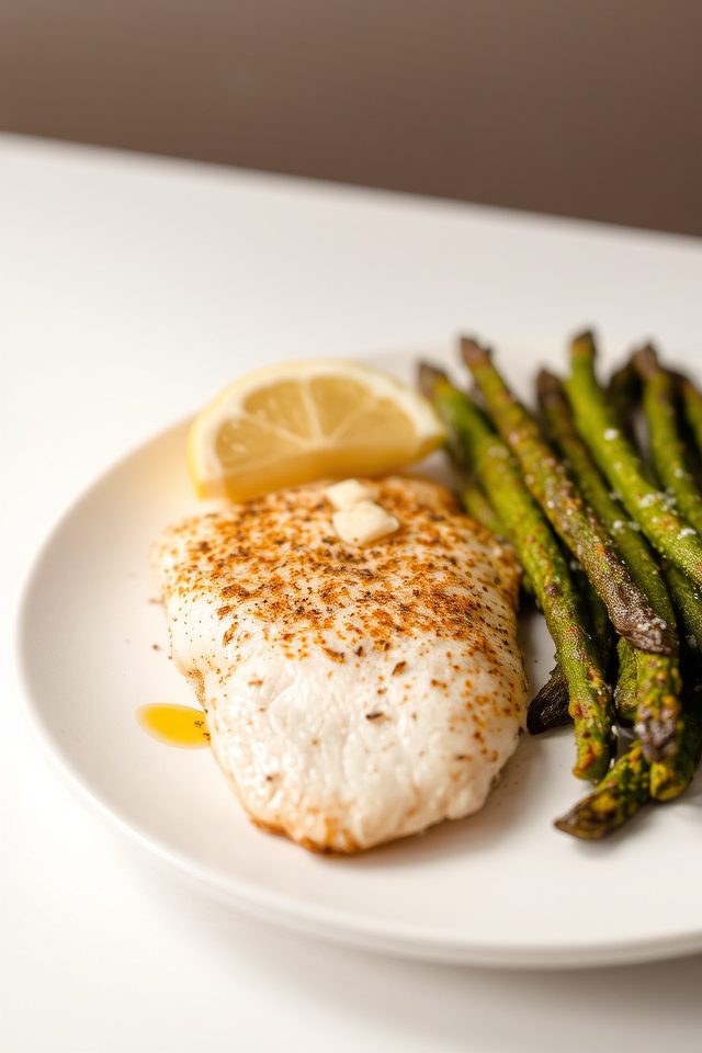 tilapia with roasted asparagus