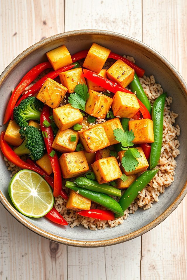 tofu stir fry rice