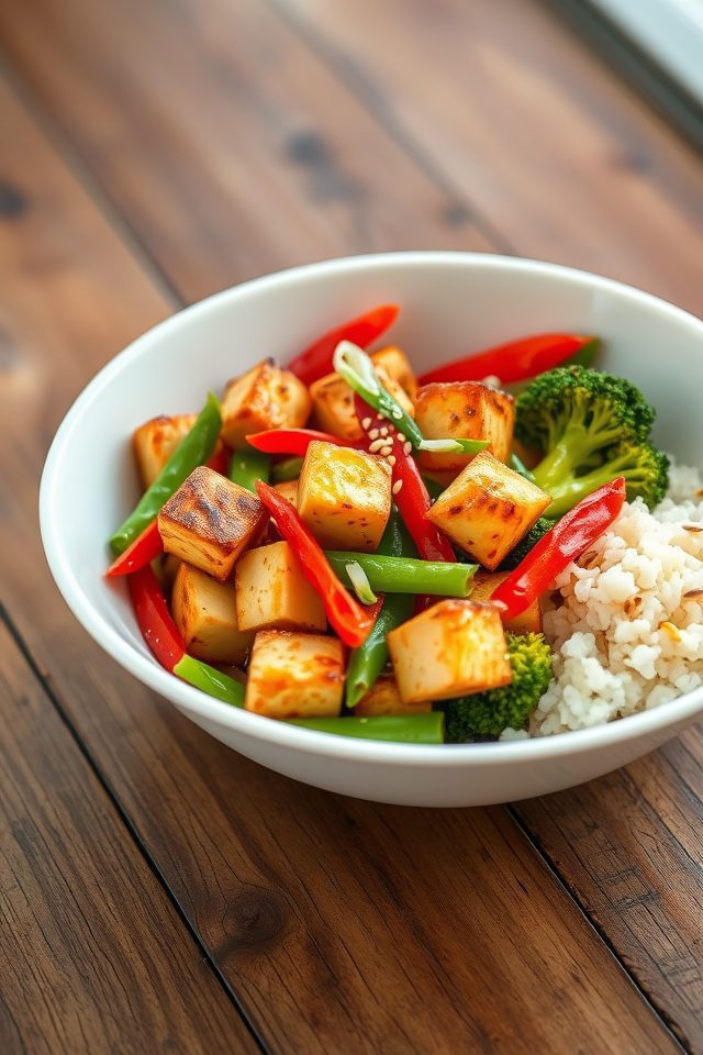 tofu vegetables asian stir fry