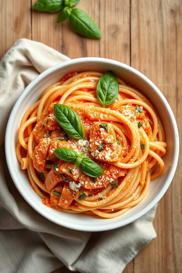 tomato basil creamy pasta