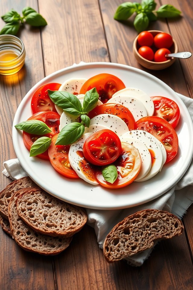 tomato mozzarella basil bread