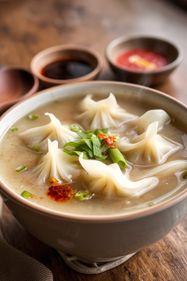 traditional chinese wonton soup
