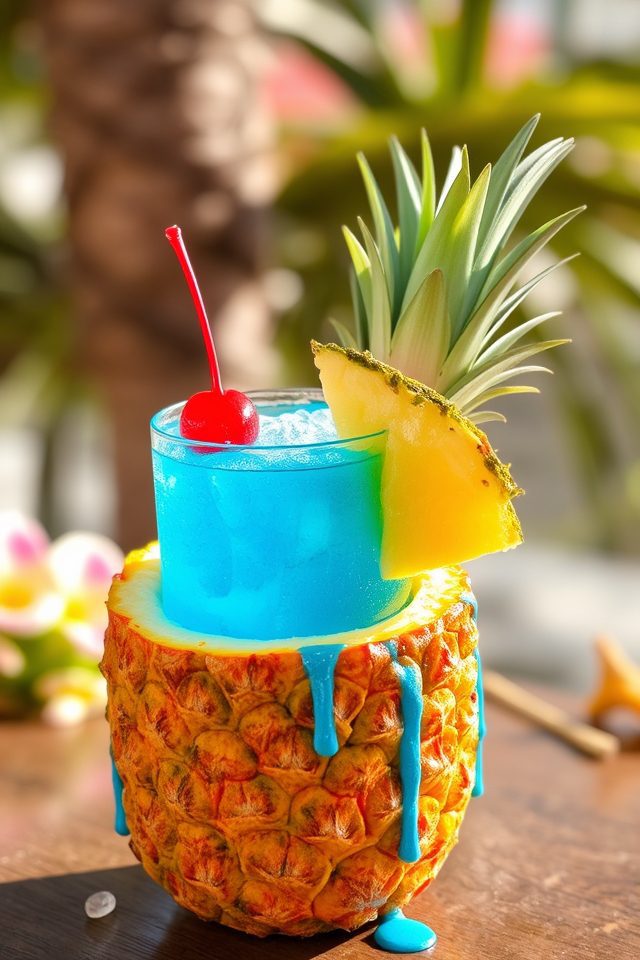 tropical blue summer drink