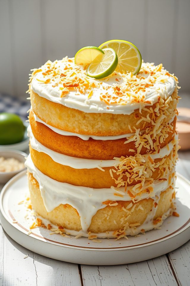 tropical citrus coconut dessert