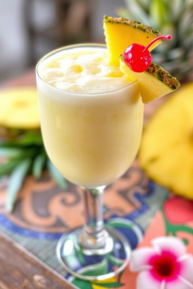 tropical coconut cream drink