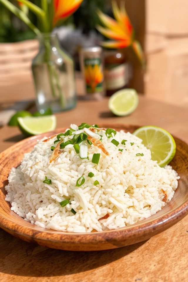 tropical coconut lime rice
