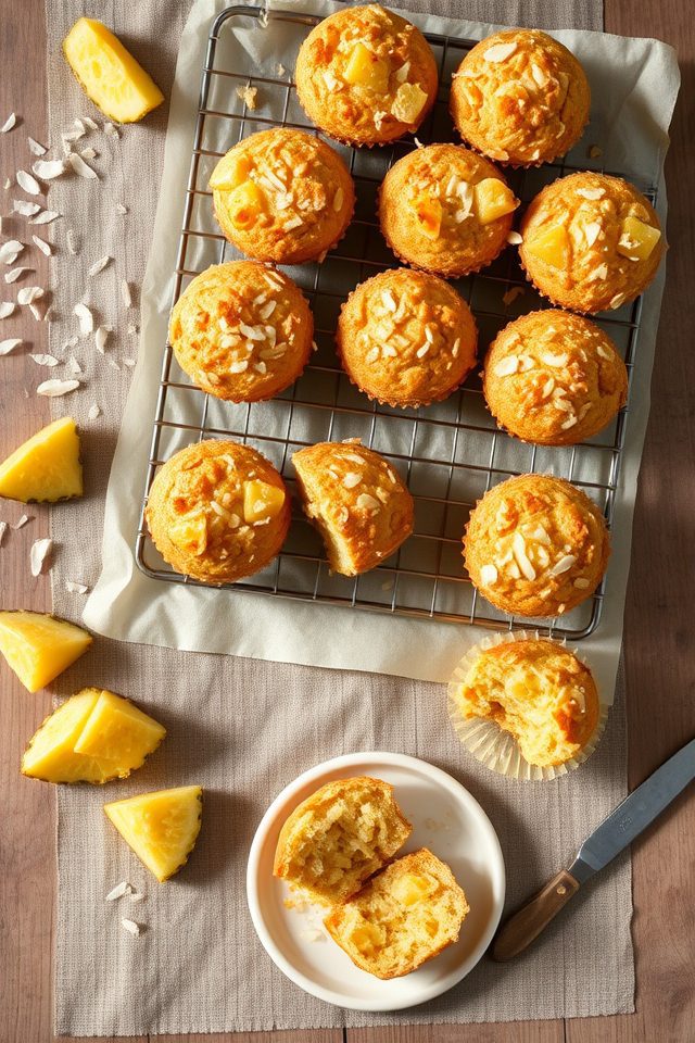 tropical flavored breakfast muffins