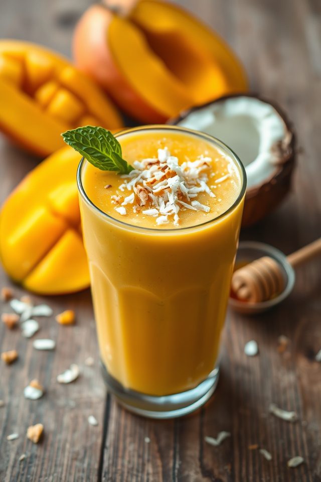 tropical fruit blended drink