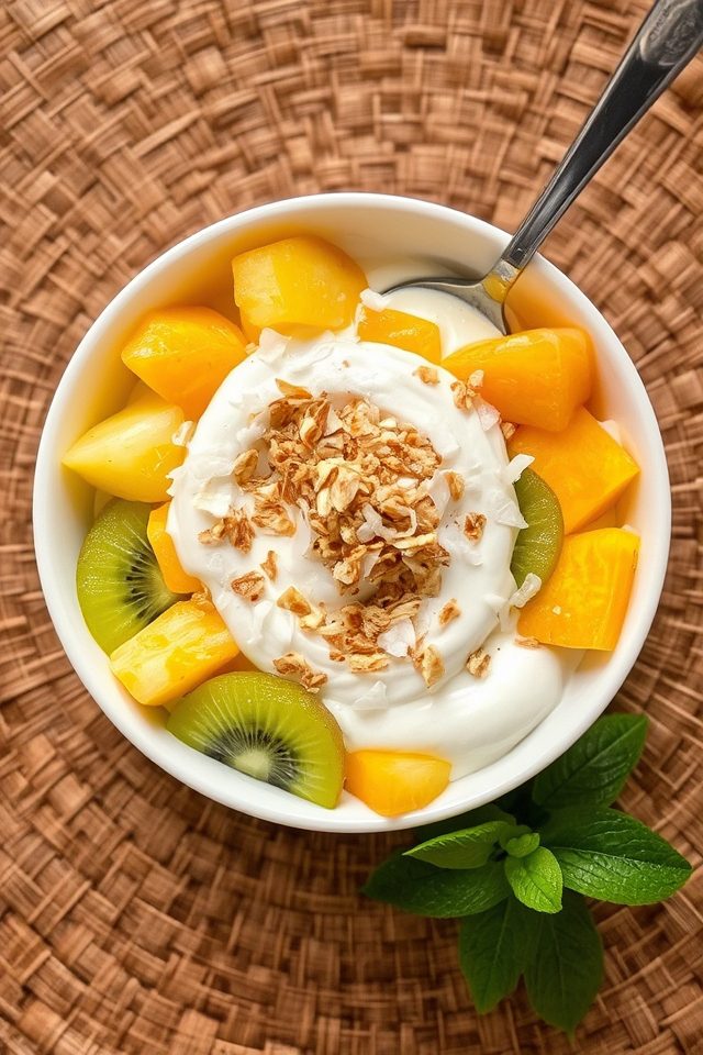 tropical fruit yogurt paradise