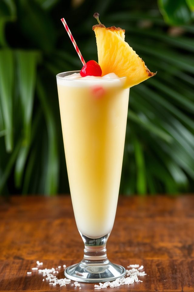 tropical pineapple cream drink