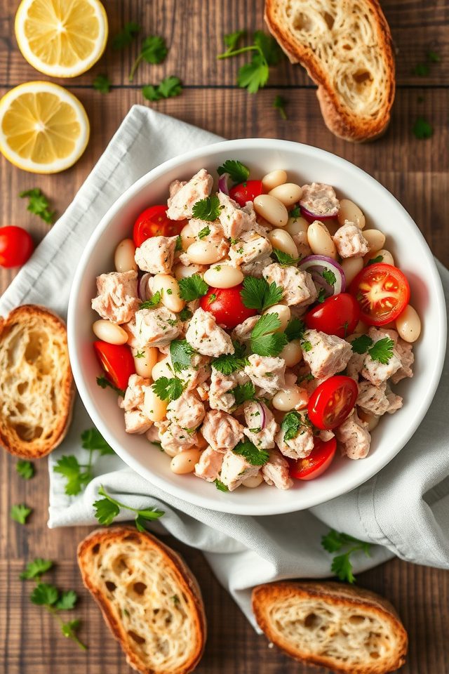 tuna beans healthy salad