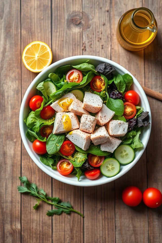 tuna greens olive oil