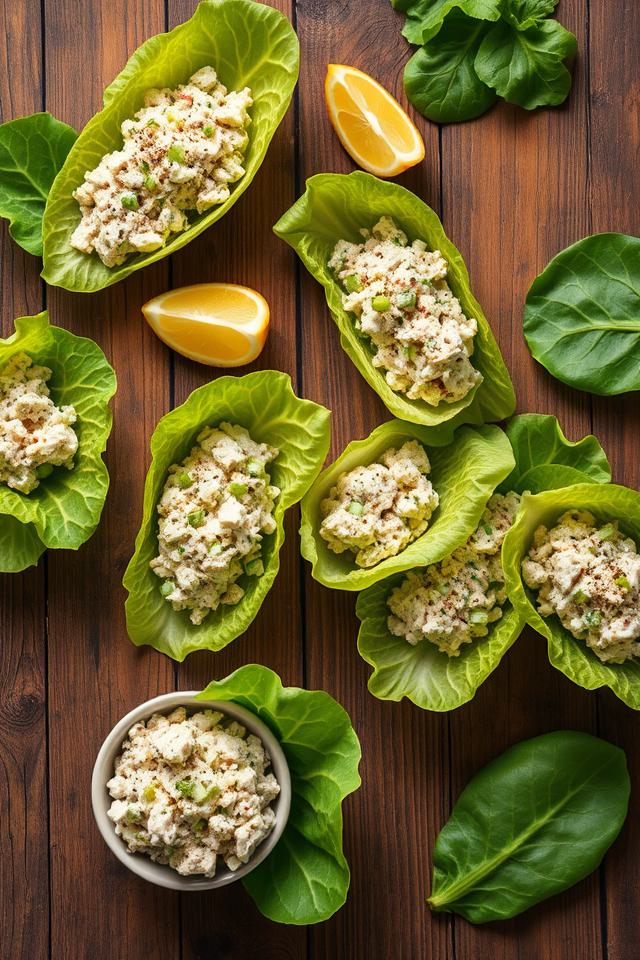 tuna salad lettuce boats