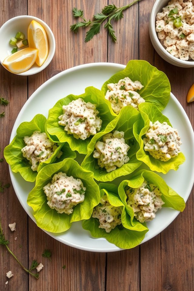 tuna salad lettuce wraps