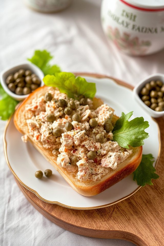 tuna salad tea sandwiches