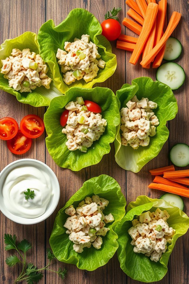 tuna served in lettuce