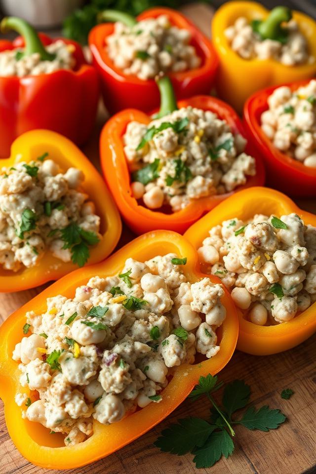 tuna white bean peppers