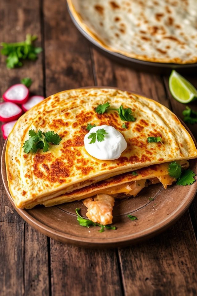 turkey and cheese quesadilla