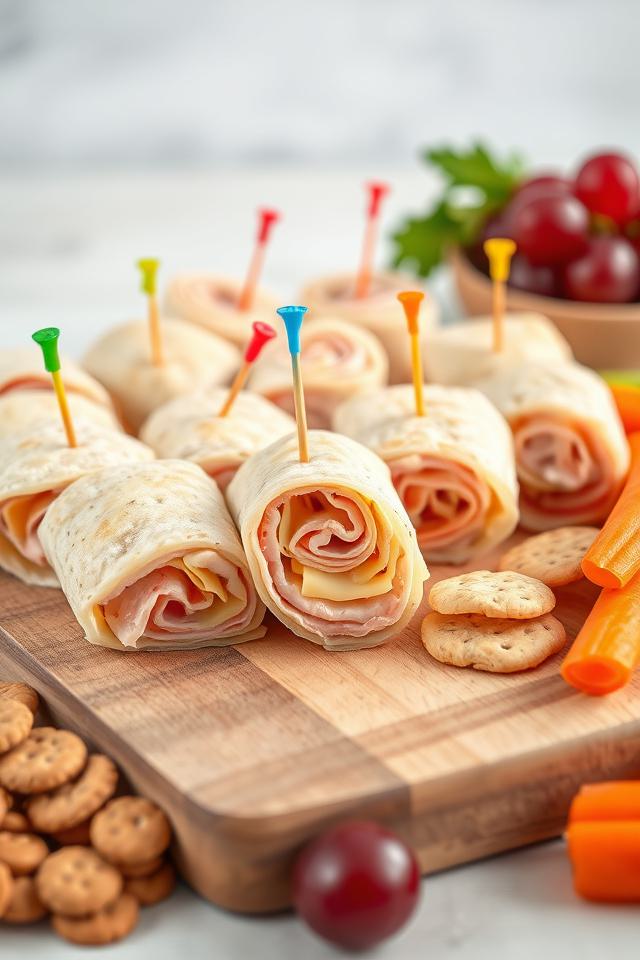turkey and cheese wraps