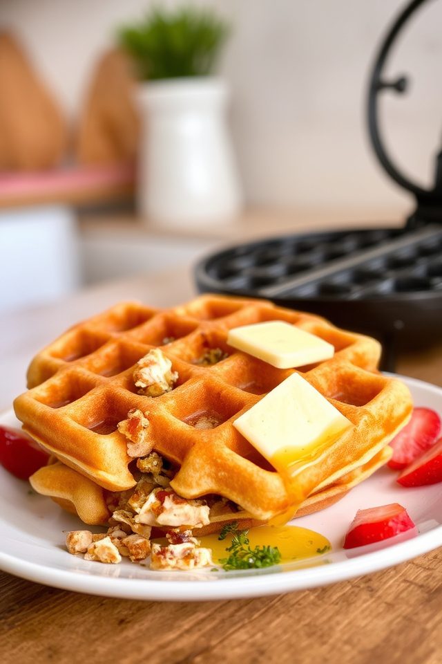 turkey and stuffing waffles