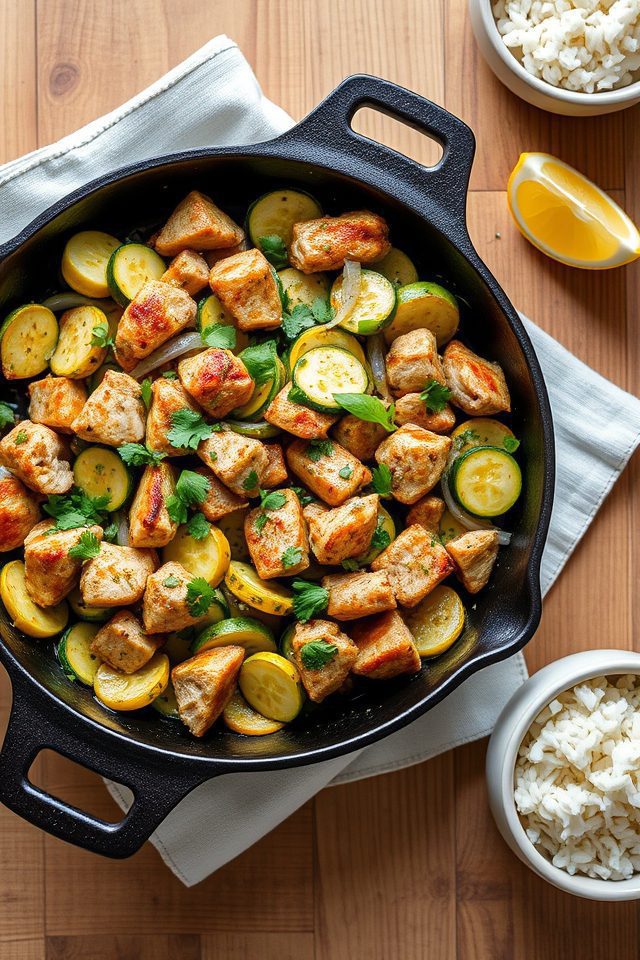 turkey and zucchini skillet