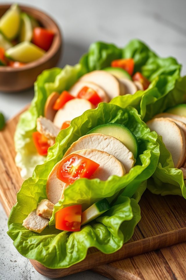 turkey avocado lettuce wraps