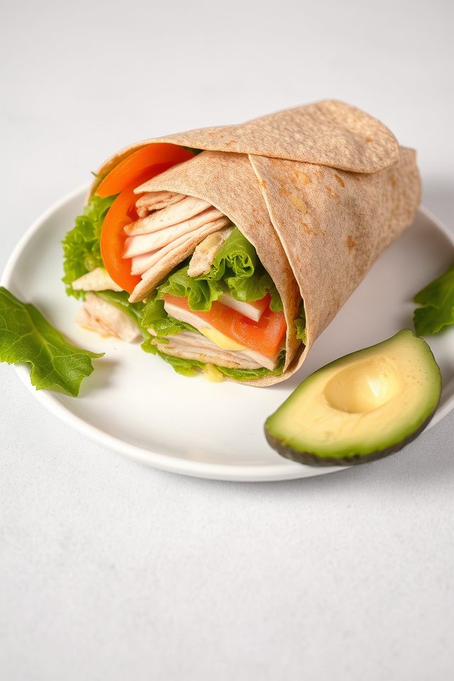 turkey avocado reflux wrap