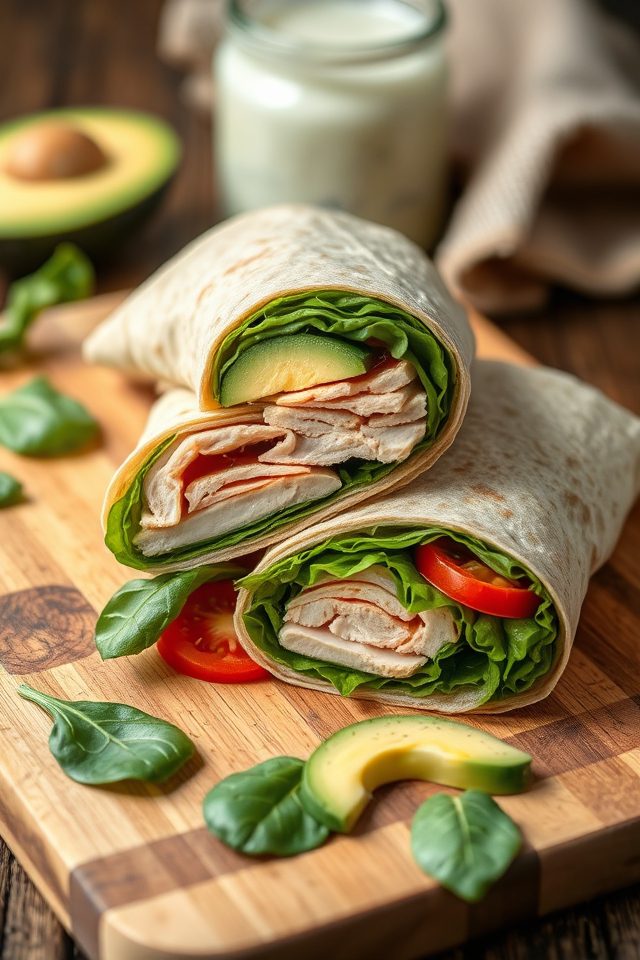 turkey avocado sandwich wrap