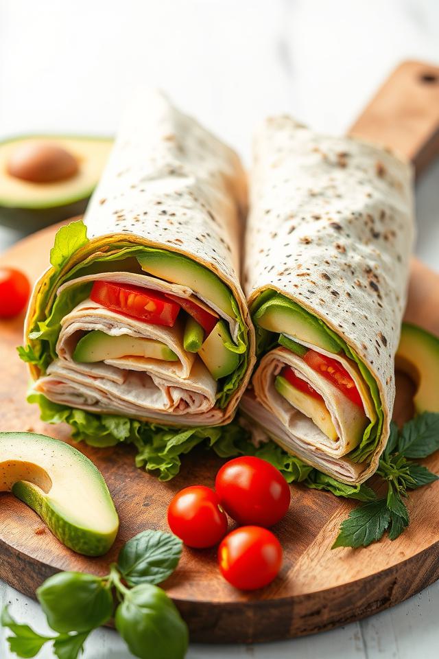 turkey avocado sandwich wrap