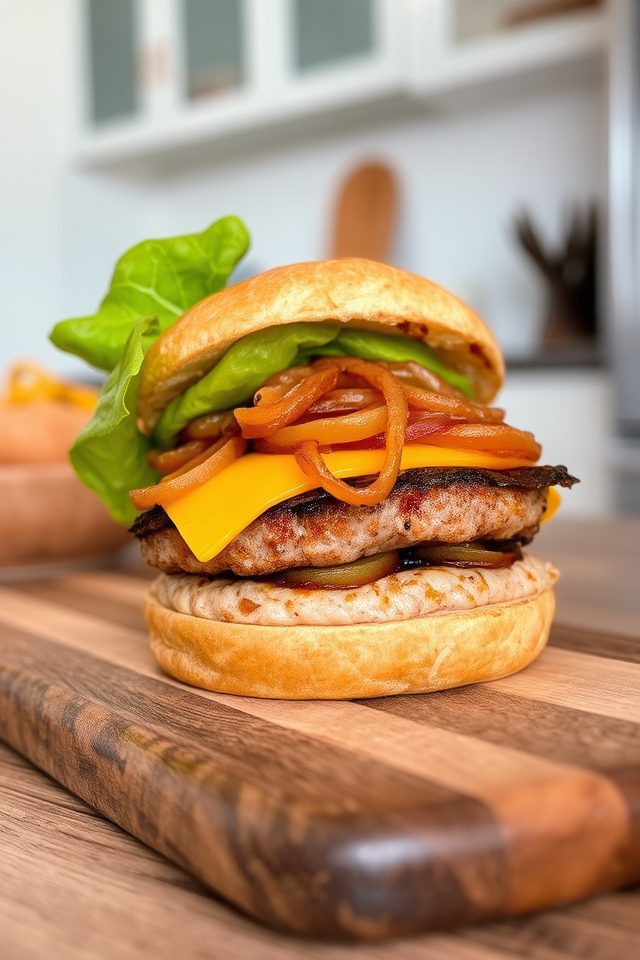turkey burgers with onions