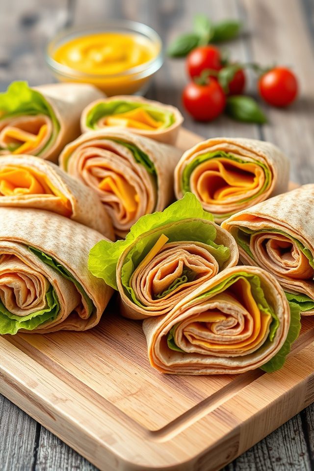 turkey cheddar tortilla wraps