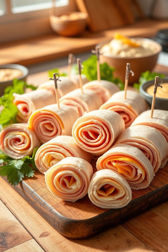 turkey cheese snack rolls