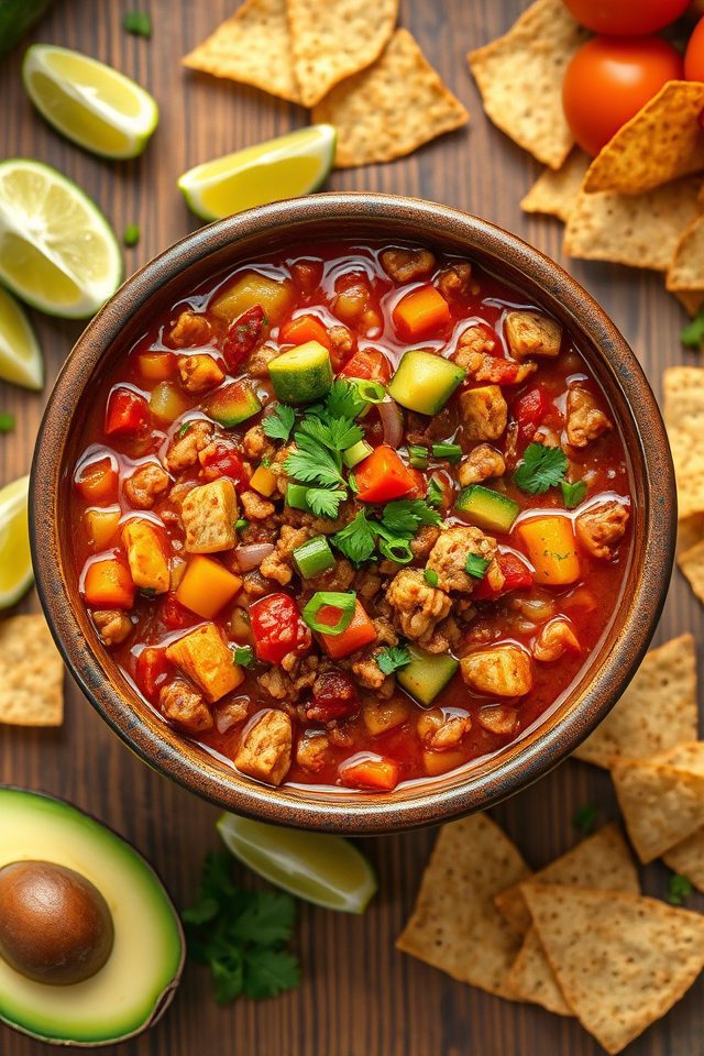 turkey chili with vegetables