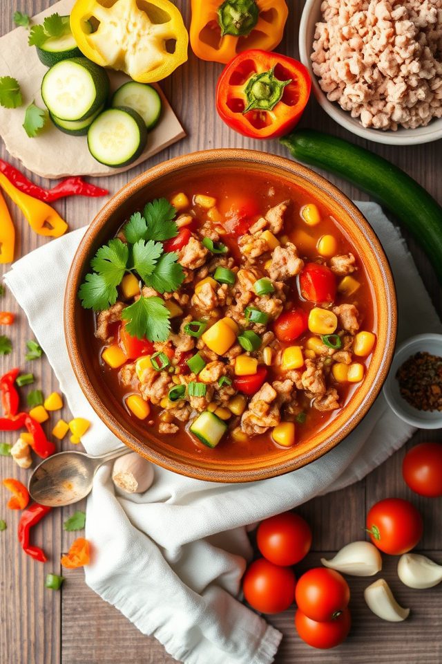 turkey chili with vegetables